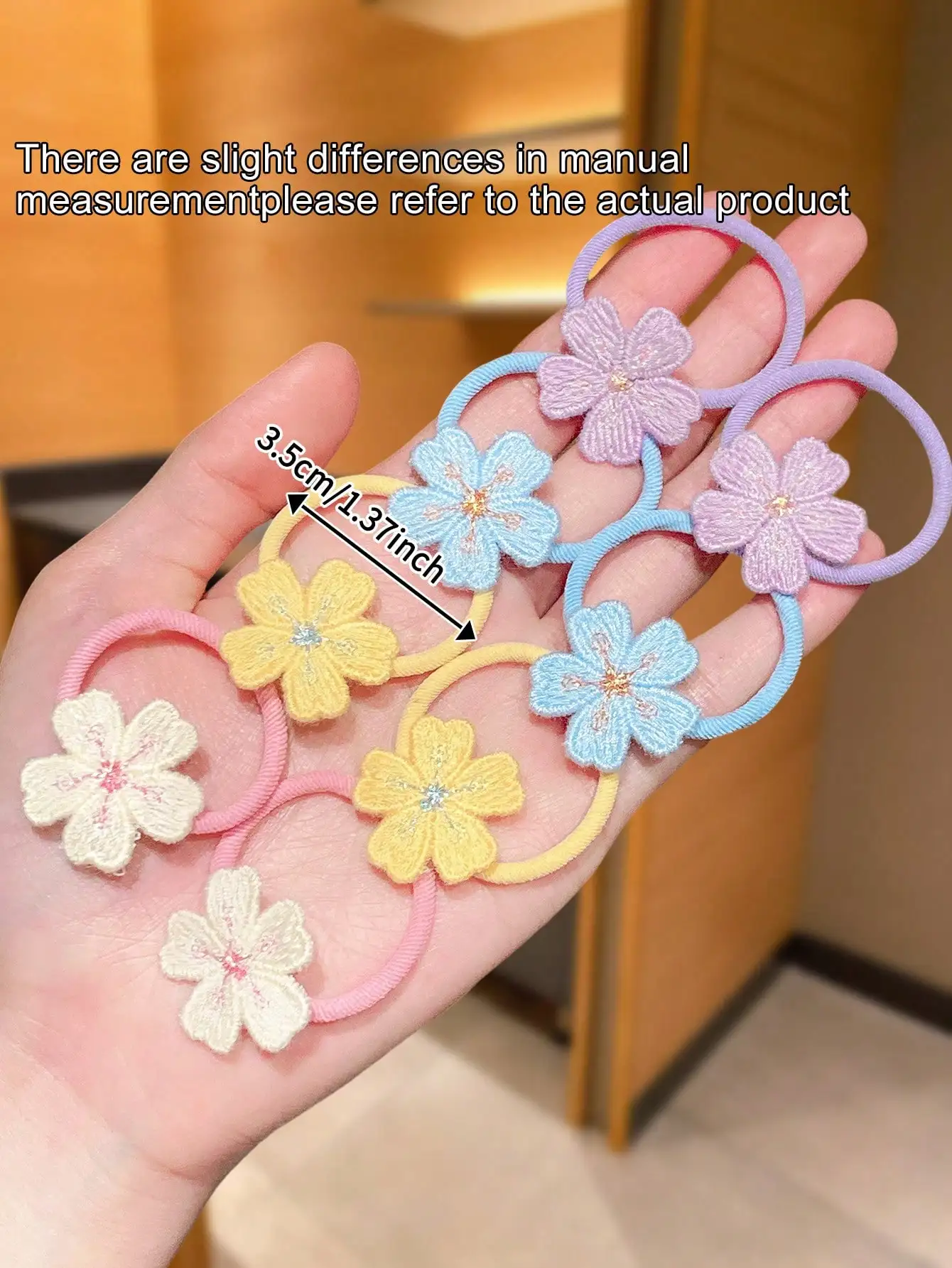 10 children's colorful fabric flower headbands with exquisite floral patterns, suitable for daily wear and perfect gifts for par