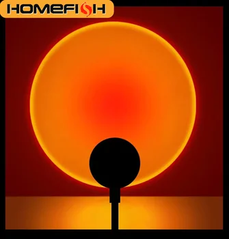 HOMEFISH LED Sunset Projection Lamp USB Mood Light for Bedroom Living Room Photography…
