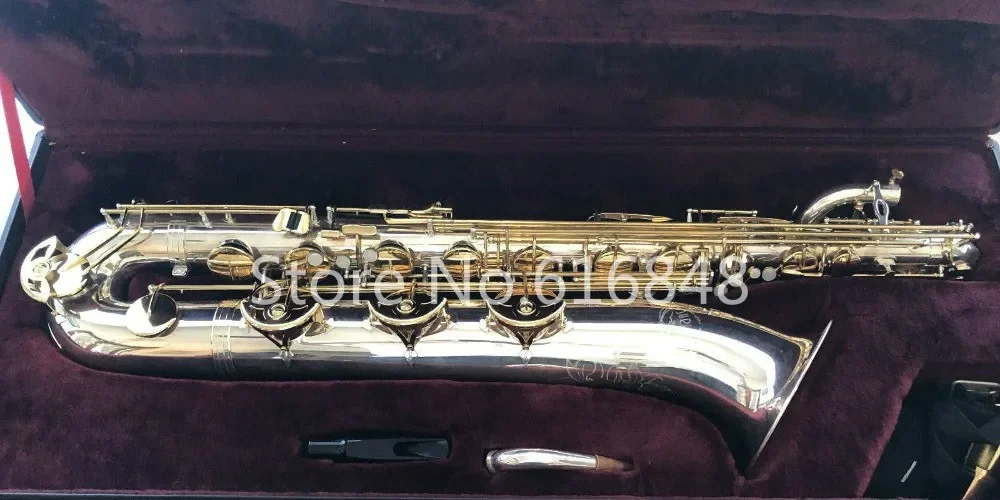 Jupiter JBS-893 E Flat Baritone Saxophone Silver Plated Body Gold Lacquer Key Instrument Musical Brass Sax With Mouthpiece Case