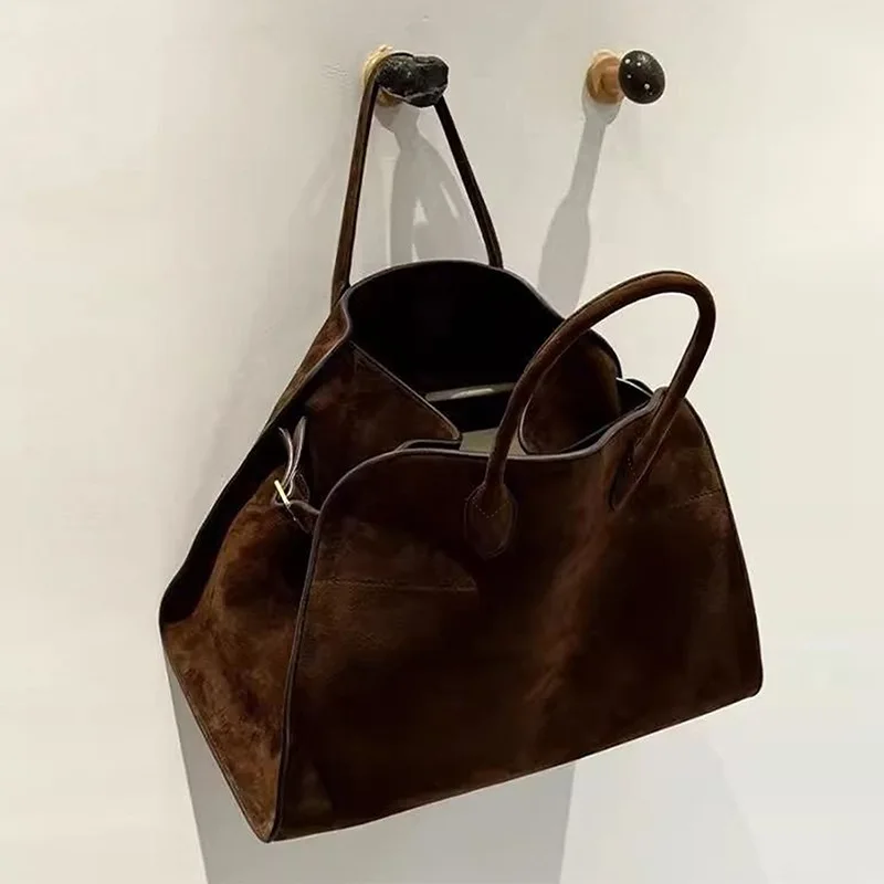 Bolso de mano para Mujer, Bolsos de hombro de gamuza, bolso de compras de gran capacidad, bolso de clase Retro para niña, Bolsos de diseñador, Bolsos de Mujer