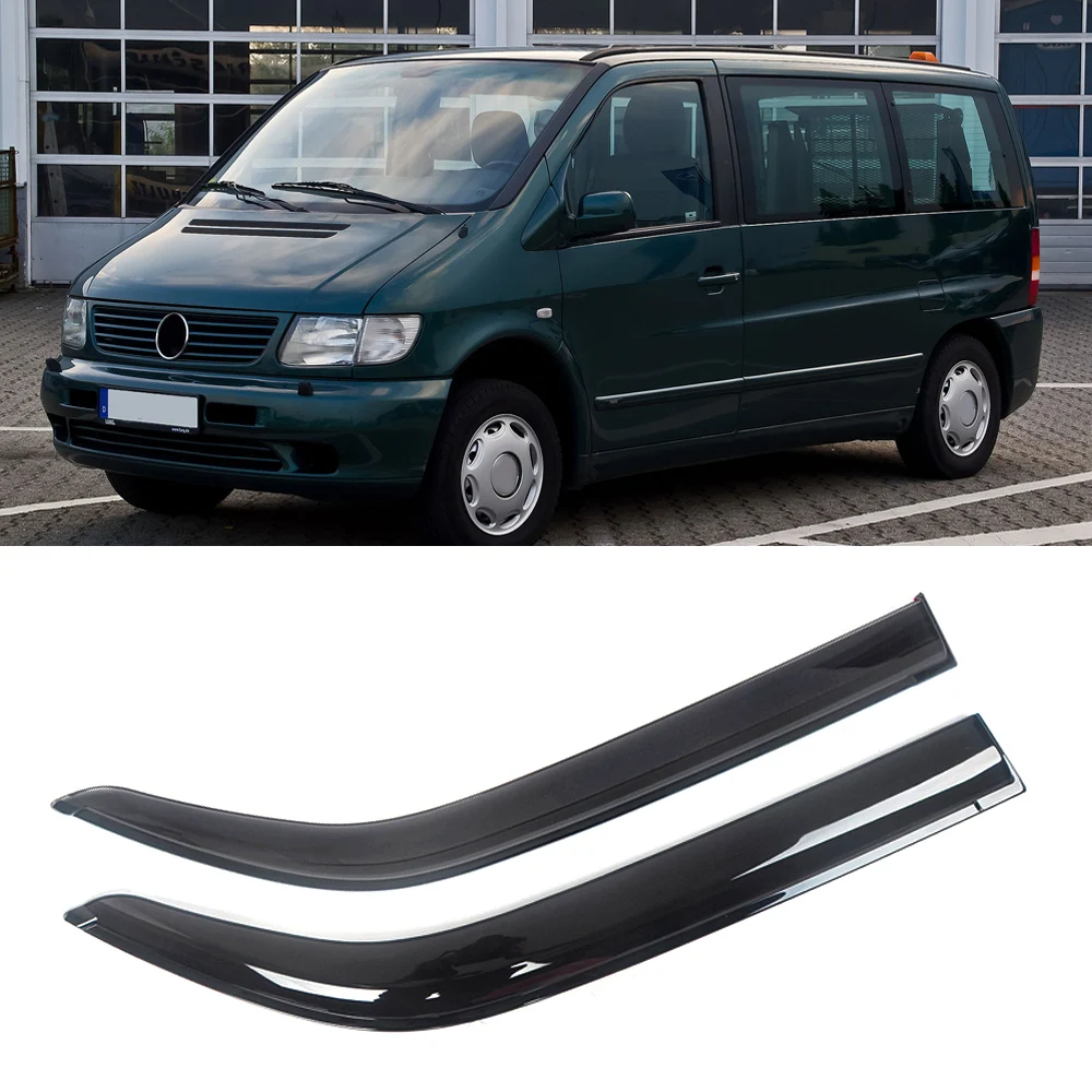 

For Mercedes-Benz V-Class VITO VANEO VIANO 1998-2014 Black Car Side Window Visor Vent Awnings Shelters Rain Guard Door Ventvisor