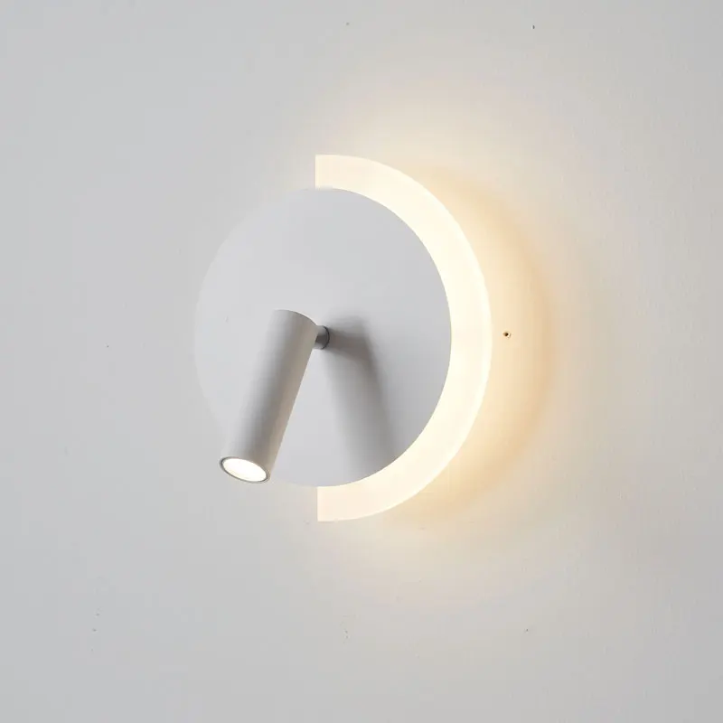 Imagem -03 - Led Spot Light Lâmpada de Parede de Cabeceira Arandela Quarto Sala Corredor Corredor Escada 2023 Preto e Branco