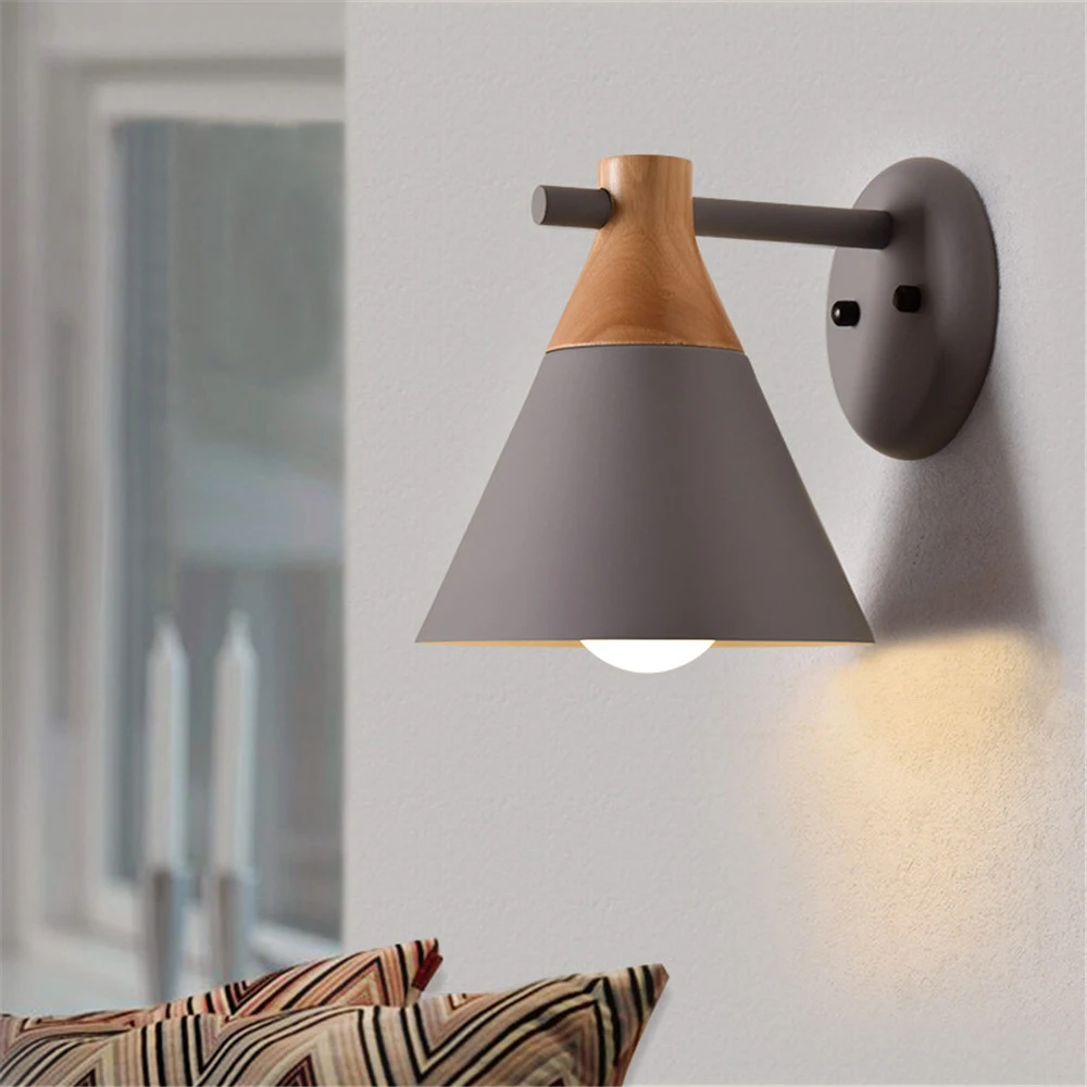 LED Wall Lamp Decor Modern Minimalist Indoor Light Macaron Creative Background Children's Living Room Aisle Bedside Walls Sconce