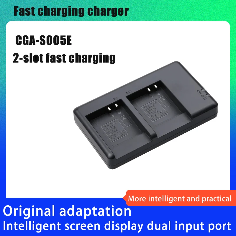 FB CGA-S005E Battery Charger Dual Channel for Panasonic DMC FX8 FX9 FX10 FX12 FX50 FX3 FX100 FX01 LX2 FX07 FX150 FX180 FS1 LX1