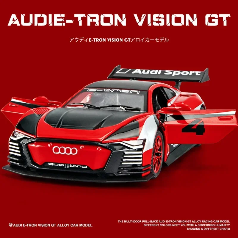 1:32 AUDIE-TRON VISION GT Car die cast alloy car model edition 24 HEURES DU MANS collectibles cars toy birthday present boy