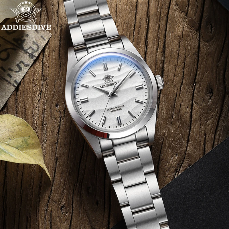 ADDIESDIVE-reloj de cuarzo AD2030 para hombre, cronógrafo con cubierta de olla de vidrio y acero inoxidable, revestimiento AR, 10 bares, 36MM, nuevo