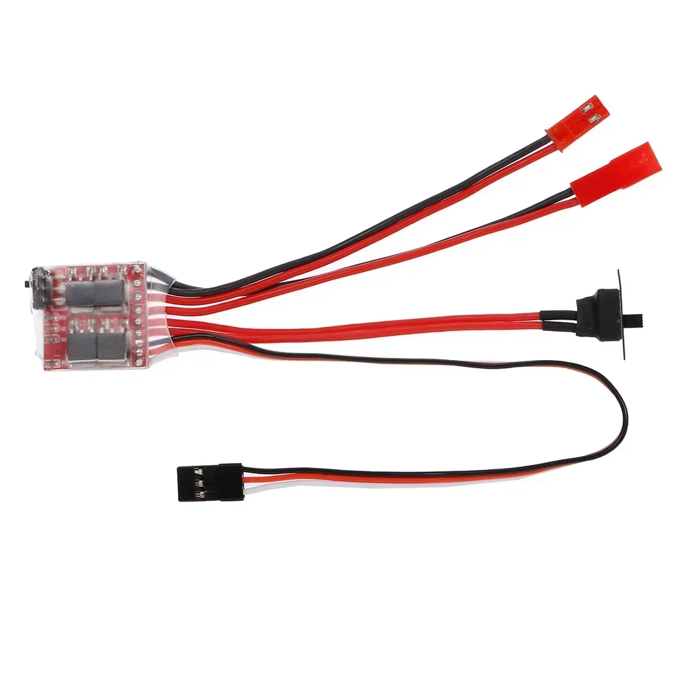 NEEBRC 30A Brushed ESC Forward Backward Brake Dual Way Speed Controller for 1/16 1/18 1/24 RC Mini Car Boat 370 380 390 Motor