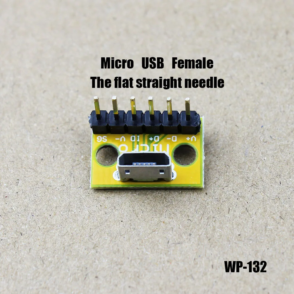 1pc Vertical USB MicroUSB Micro USB Female Male Head Connector PCB Converter Adapter Breakout Test Board 180 Degree Vertical