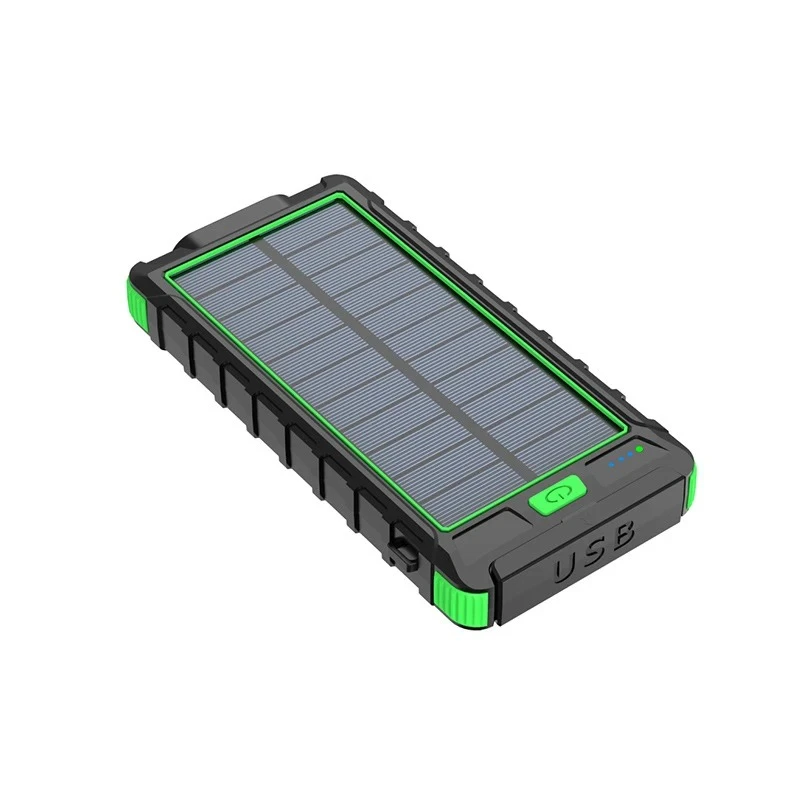 For IPhone Samsung Xiaomi Solar Power Bank 10000mAh Outdoor Waterproof Portable Battery Power Bank