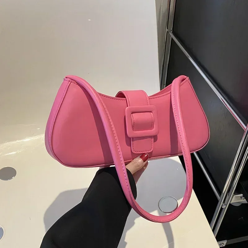 RLW6 bolso de hombro de cuero Artificial para mujer, bolsos cuadrados para axilas, Bolsos De Mujer para uso diario