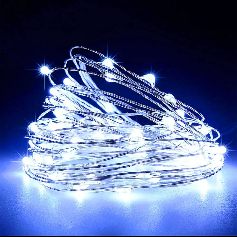 Copper Wire LED Fairy String Lighting Solar Power Decorative Lamp For Indoor Outdoor Party Wedding Festival Decor