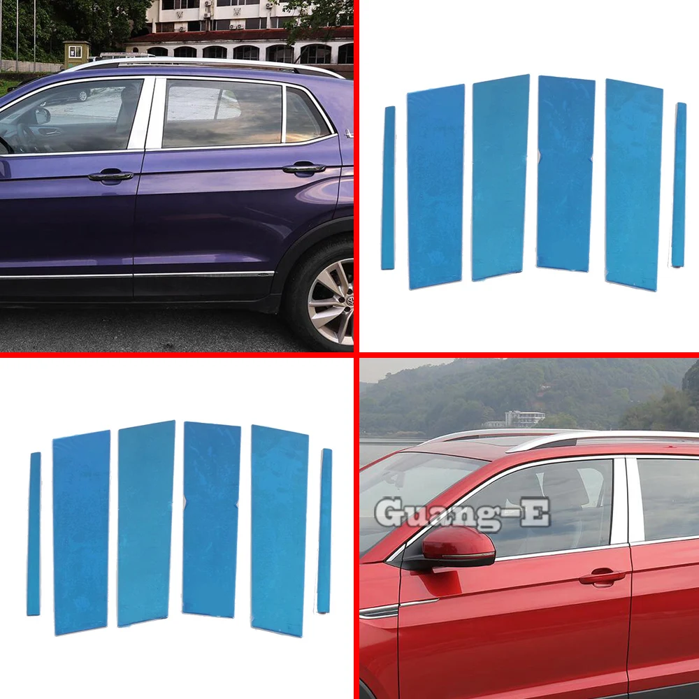 

Декоративные накладки на стекла и стойки из нержавеющей стали для Volkswagen VW T-Cross 2019-2023