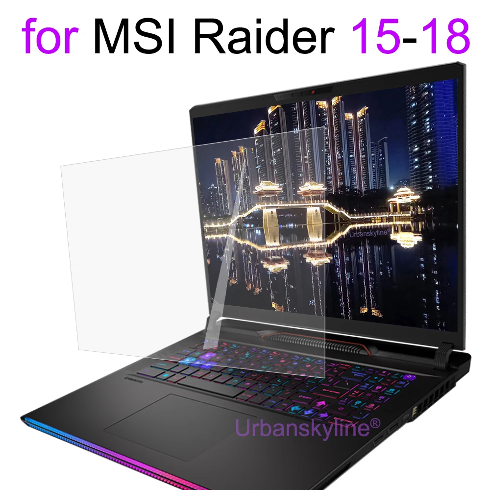 

Screen Protector for MSI Raider 15 17 18 A18 GE68 GE66 GE76 GE75 GE73 GE72 GE63 HD Clear Guard Matte Frosted Skin Film 15.6 17.3