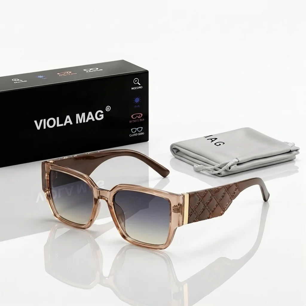 VIOLA MAG Modische photochrome Lesebrille für Unisex, Lesebrille mit quadratischem Rahmen, Farbverlaufsgläser, geeignet zum Lesen