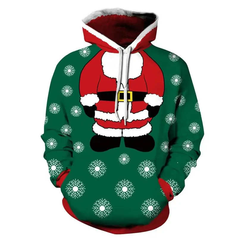 Men's Hoodie 3D Ugly Christmas Theme Hoodie Casual Hoodie Men's Personalize Sweatshirt Long Sleeve Hoodie Oversize Mens Pullover