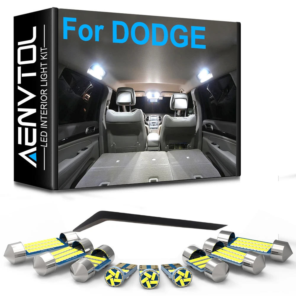 Car Interior LED Lights Canbus for DODGE Avenger Caliber Grand Caravan Challenger Charger Dakota Dart Durango Parts Accessories