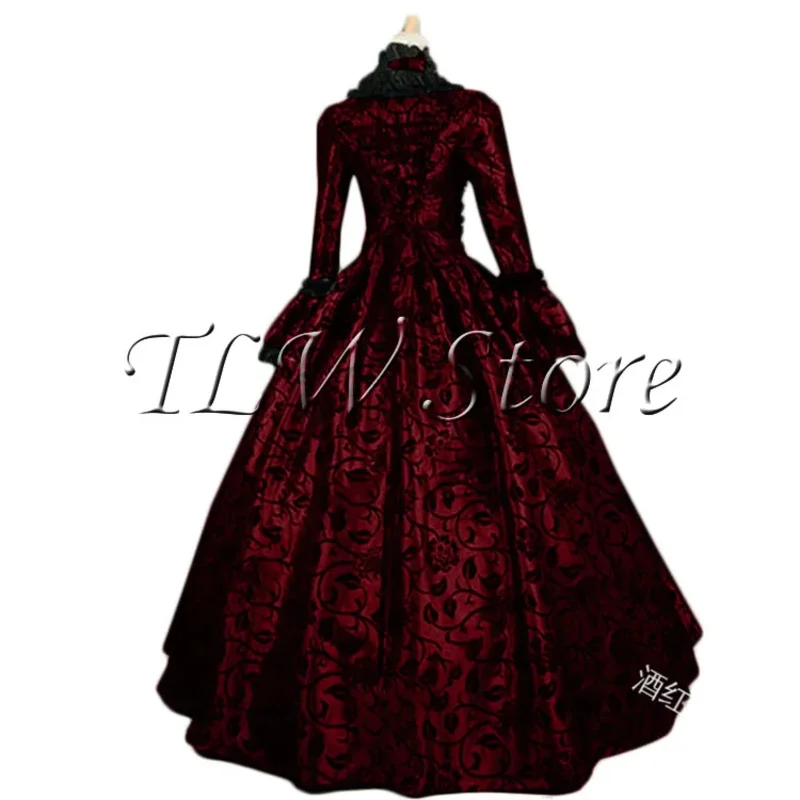 Plus Size 5xl Cosplay Medieval Palace Princess Dress Adults Vintage Evening Gown For Women Lace Sexy Party Halloween Costume HS4