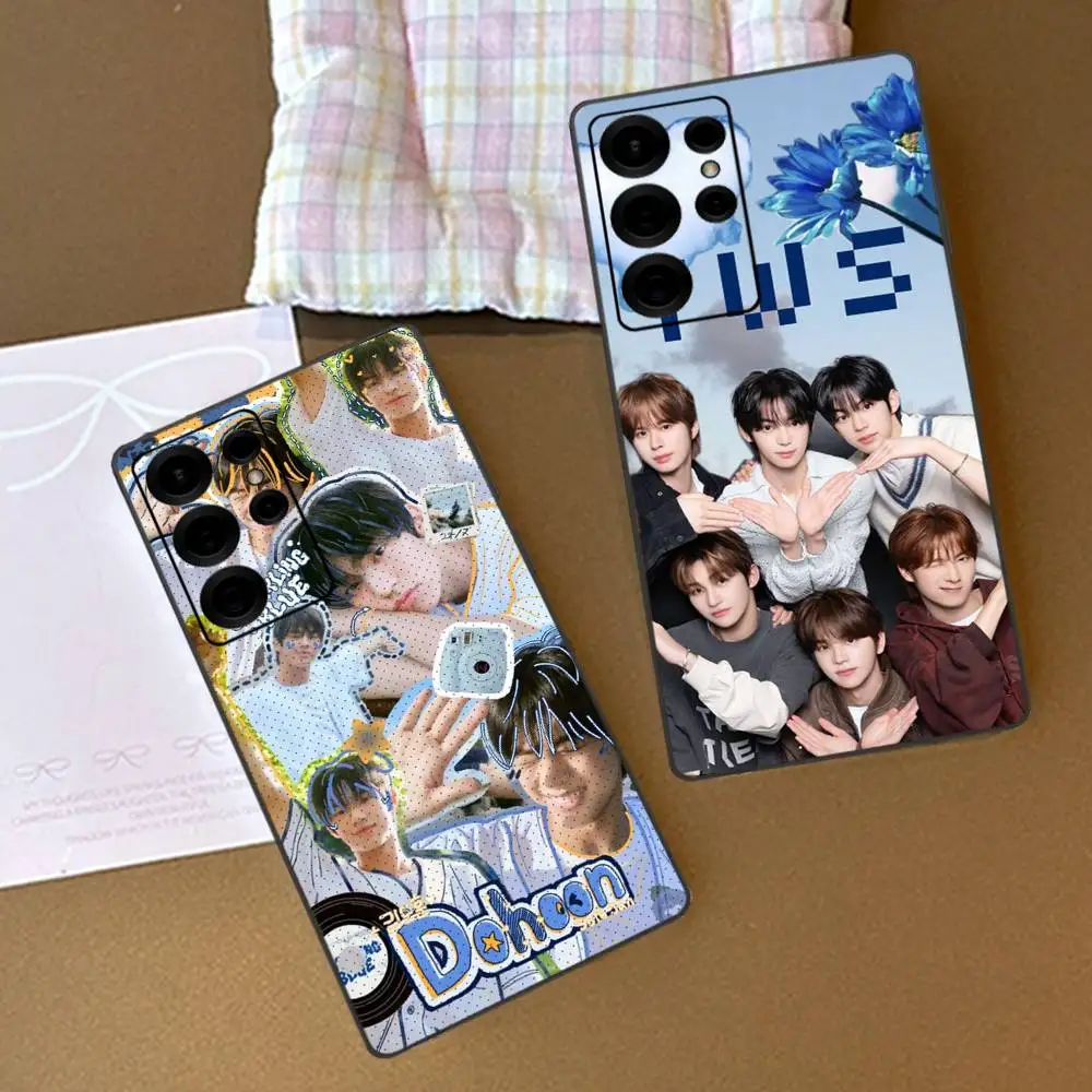 Popular T-TWS Coreano Pop Caso de Telefone Para Samsung S 24 Fe 25 Ultra Plus 20 Lite 21 30 22 23 24 22 Ultra 5G Fundas