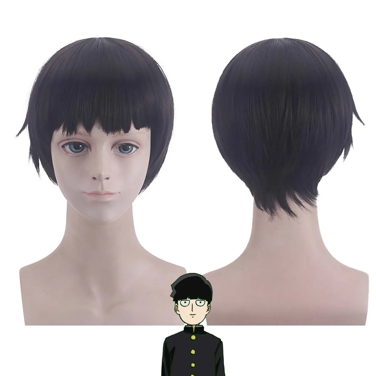 Halloween Cosplay Props Accessory Anime Mob Psycho 100 Arataka Reigen Cosplay Wig