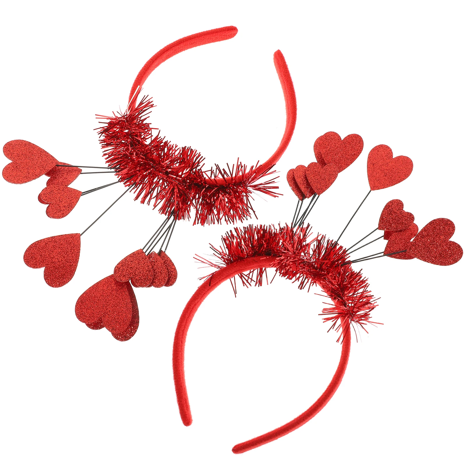 

2Pcs Love Headband Sequin Hairbands Valentine Day Party Accessories Lightweight Durable Valentine' Day Headband Design