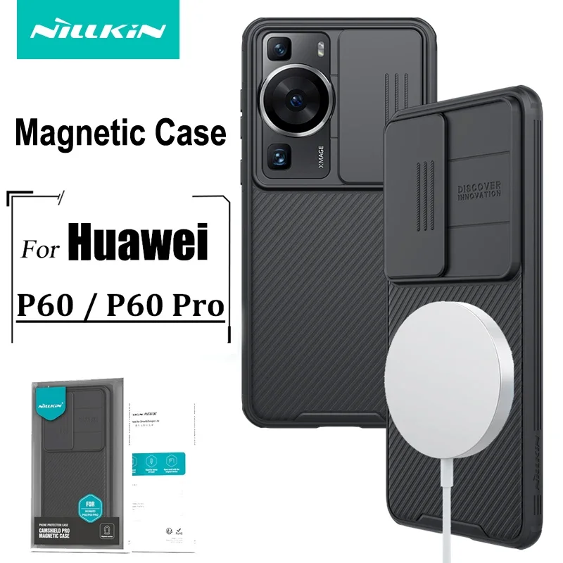 

For Huawei P60 Pro Case NILLKIN Magnetic CamShield Pro Camera Protection Case Slide Privacy Back Cover For HUAWEI P60