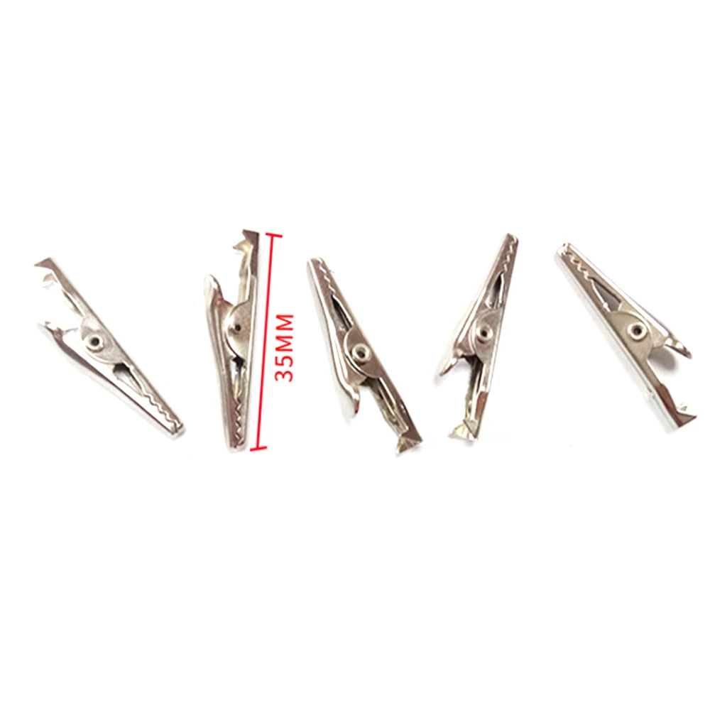 

50PCS ​Alligator Clips Metal Medium 35MM Electric Sheath Clip Wire Small Battery Power Test Clip