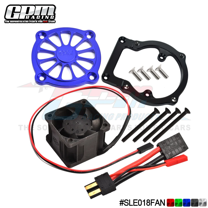 Dissipador de calor e ventilador de resfriamento do motor GPM Alu para TRAXXAS 1/8 Sledge Monster Truck