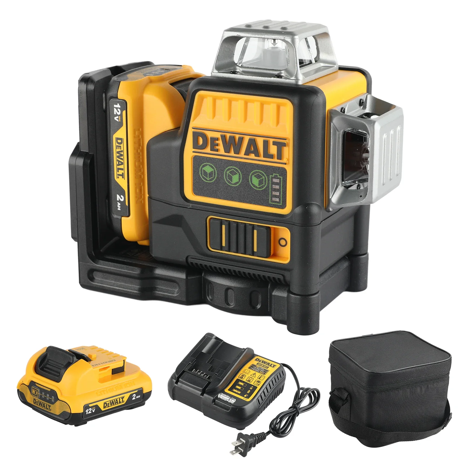 2025 Dewalt DW089LG Degree Vertical 12V Lithium Battery 12 Lines Laser 360 Level Horizontal Green Meter Outdoor tool nivel laser