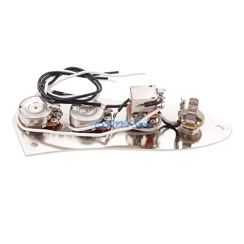 

G6DE Loaded Guitar Control Plate Harness Switch Knobs Replacement Parts, Silver Color