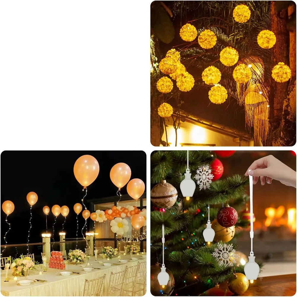 【Penawaran Besar】Lampu Balon LED Mini Putih Hangat Paket 15, Lampu Lentera LED Dengan Baterai Untuk Pesta, Pernikahan, Dekorasi Liburan