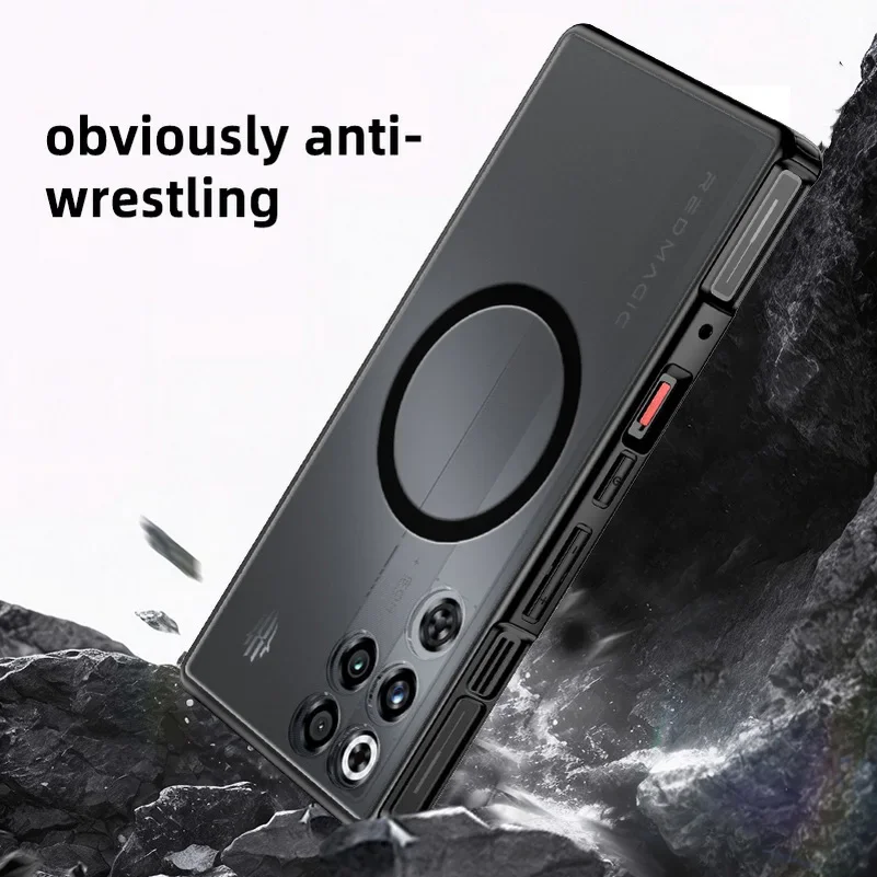 حافظة لهاتف ZTE Nubia Red Magic 11 Pro + Magsafe حافظة هاتف مغناطيسية غير لامعة لهاتف Red Magic 11 Pro Plus غطاء مقاوم للصدمات للشحن اللاسلكي