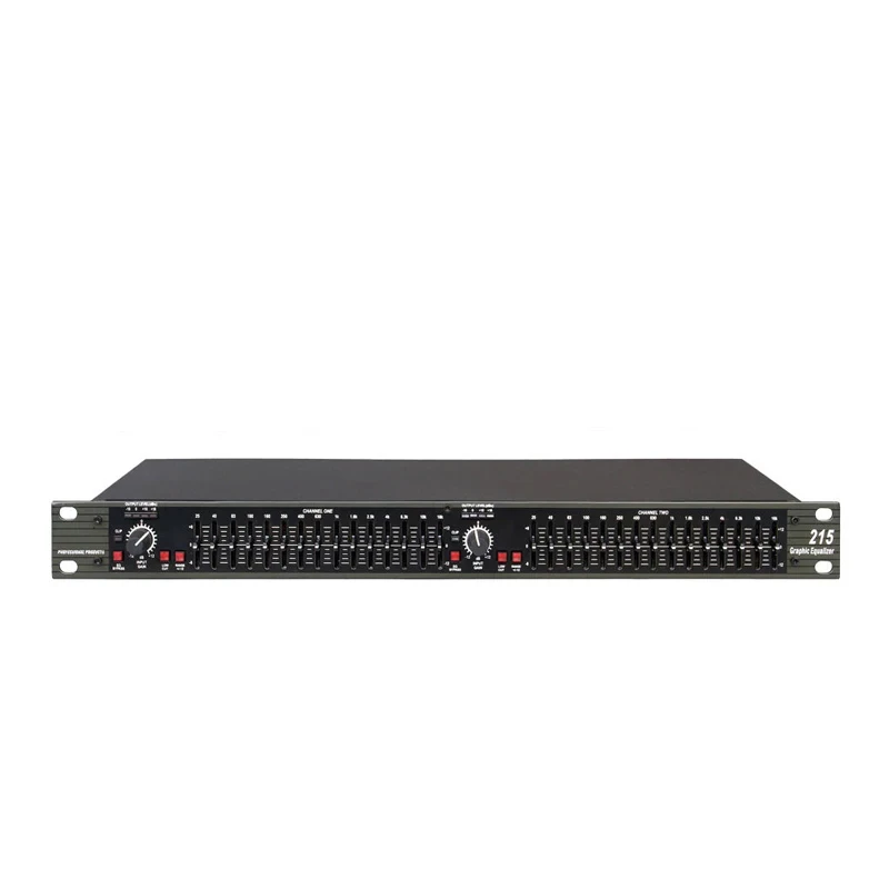 Gooermi 215 Audio Equipment High Quality Dual Channel 15 Band Graphic EQ With Gain Contral Power Switch For Stage Performance