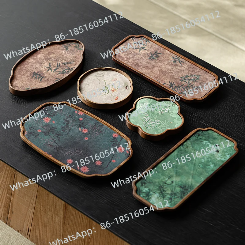 

Retro dry brewing table bamboo pot bearing tea tray tea party set