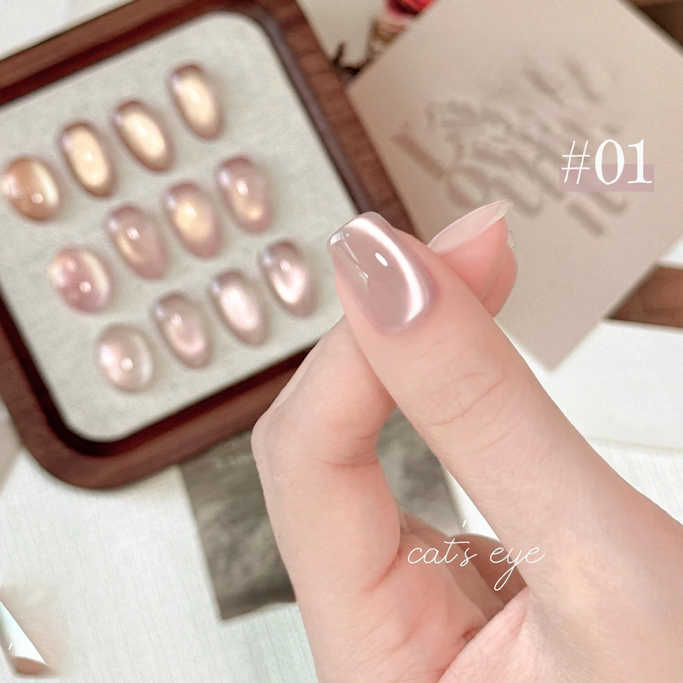 1pcs TC 2025 New Whitening Pure Heroine Cat Eye Gel Nail Polish Ice Transparent Flash Lust Golden Light Cat Eye Nail Art