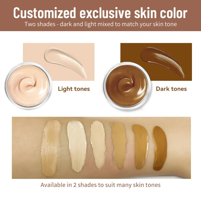 Body Tattoo Cover Up Set Waterproof 2 Colors Mixed Makeup DIY Spots Scars Long Lasting Smooth Blemish Full Coverage Maquiagem