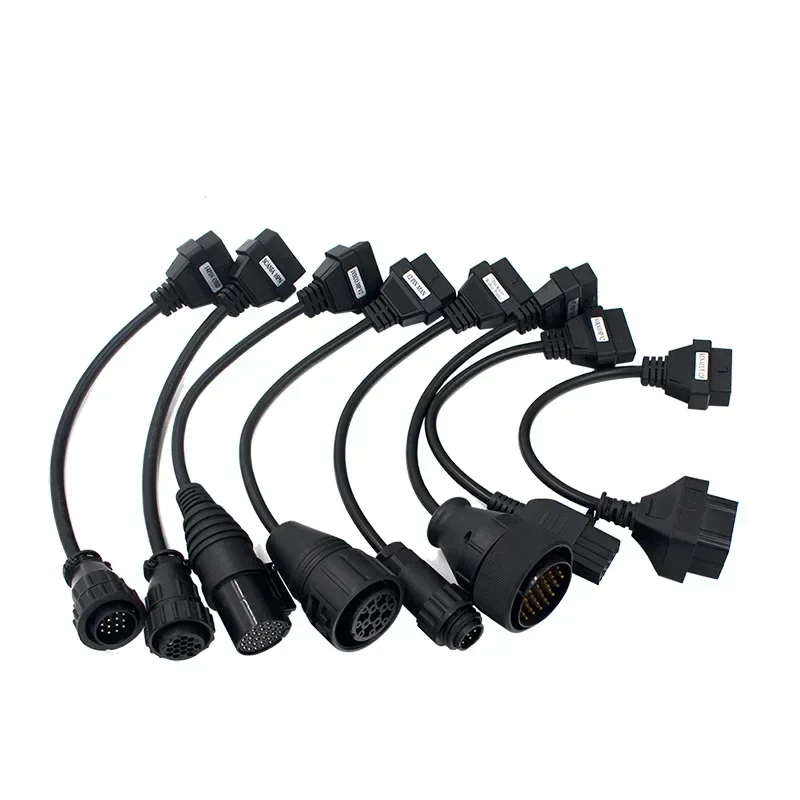 Latest OBD2 Converter Cable Full Set 8 PCS Car/Truck Cables for TCS PRO Diagnostic Reader Interface Connector Diagnostic ToolS