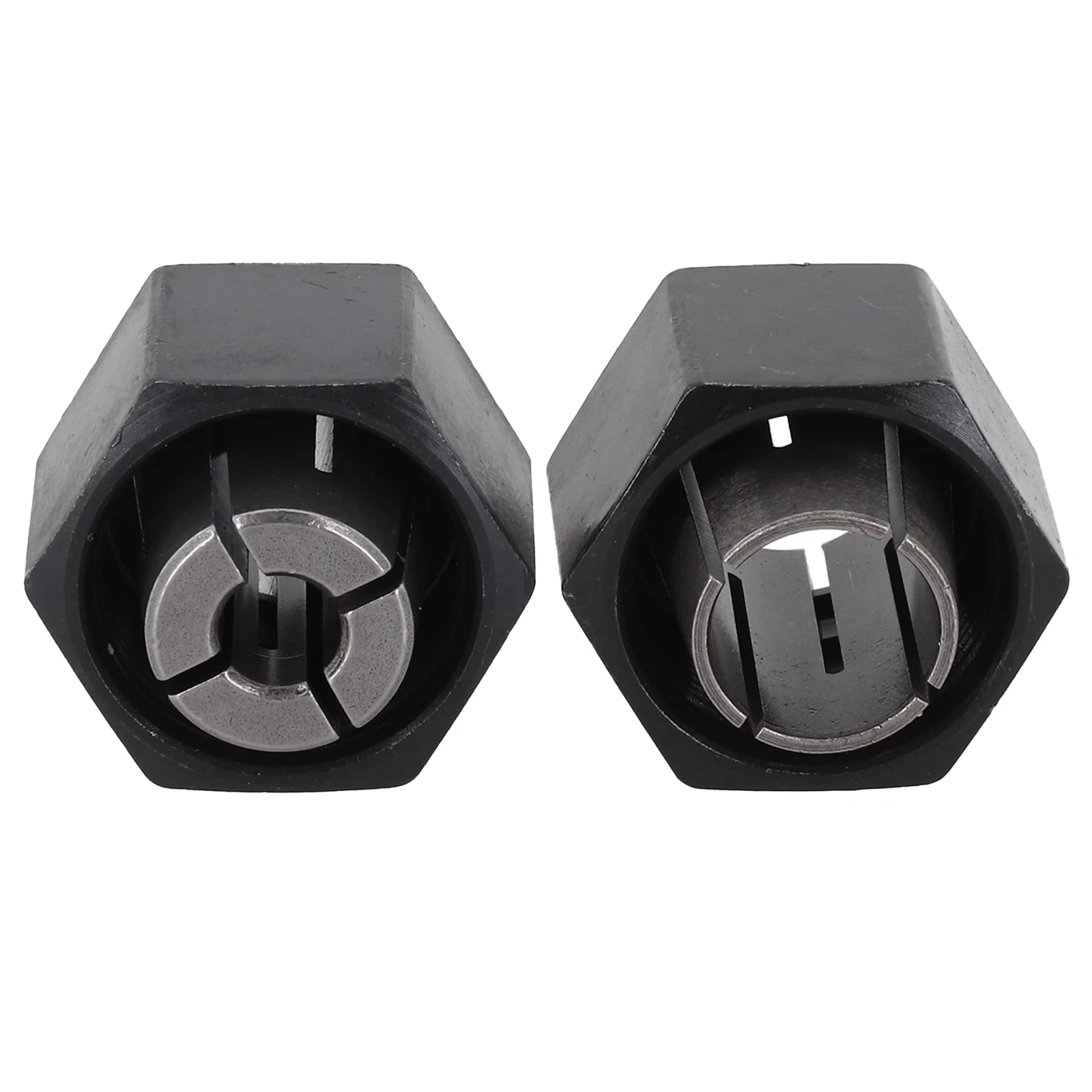 

Simplified Replacement Solution Two Piece Metal Routing Collars Sized at Six Point Three Five Millimeter and Twelve Millimeter