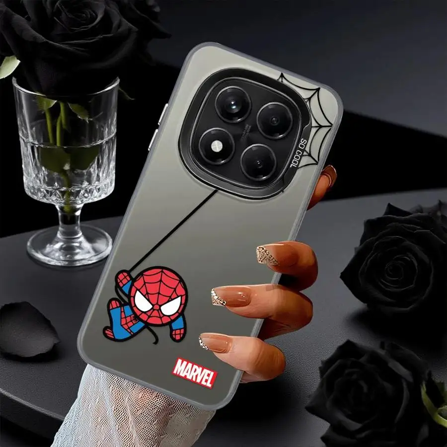 Coque de téléphone pour Xiaomi Redmi Note 10s 10 11 Pro 11s 12 13 14 Pro Plus, coque souple mignonne Marvel Spiderman