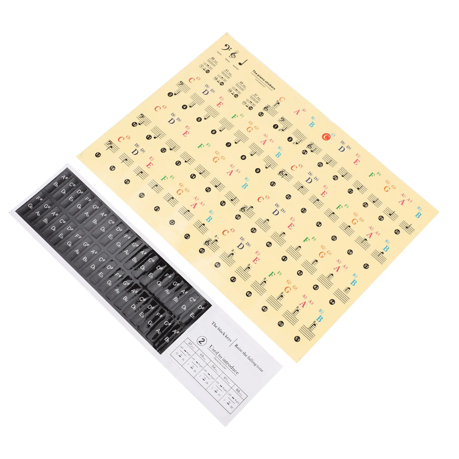 

Creative Piano Keyboard Stickers 1 Bag Durable Labels For Beginners Electronic Organ Piano Keys Decoration Music Instrument