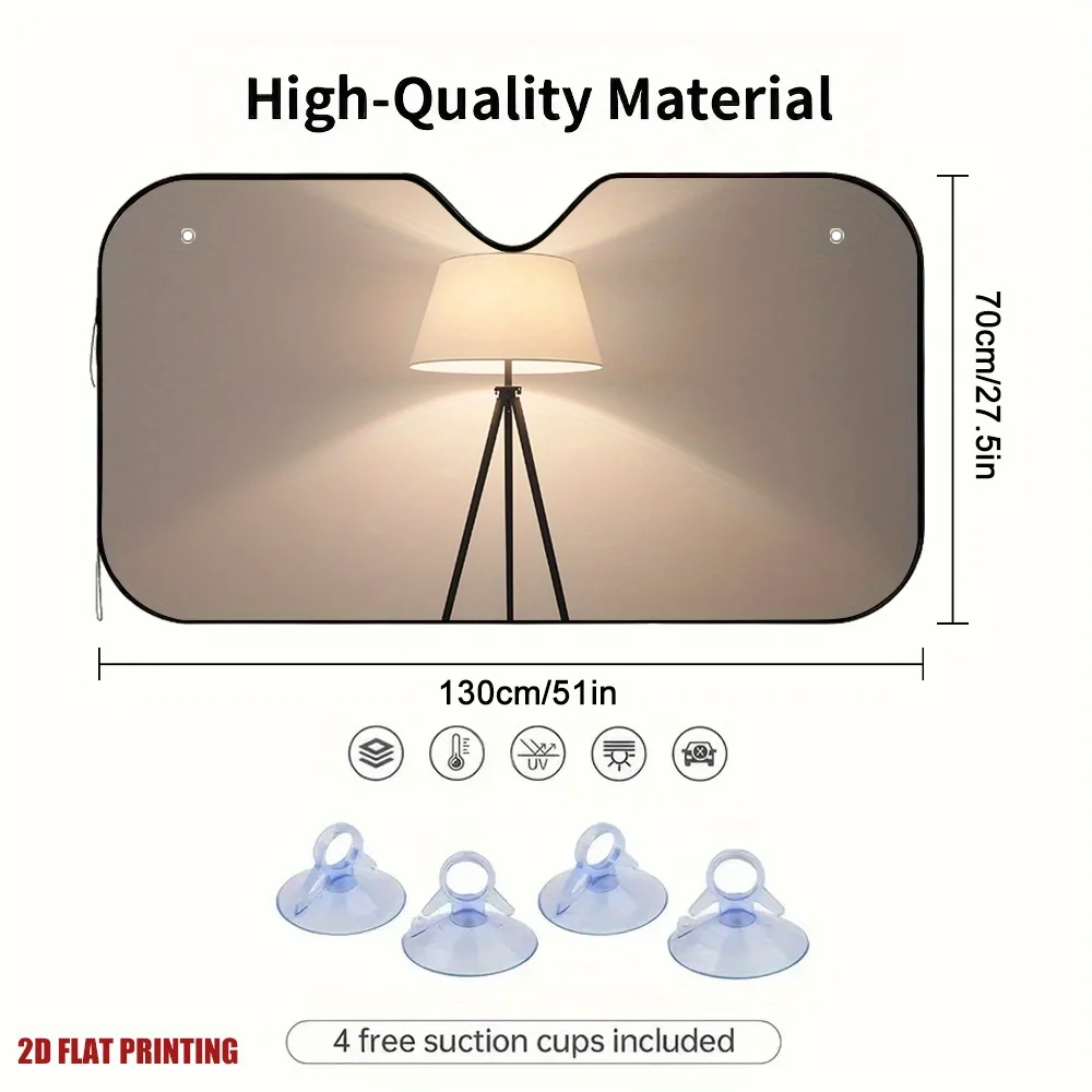 قطعة واحدة من مصباح السيارة ثلاثي القوائم الحديث بتصميم حاجب من الشمس - يجب اقتناؤه للركاب، يقلل من وهج المقصورة ومثالي لفراوح الغداء أو بيكو