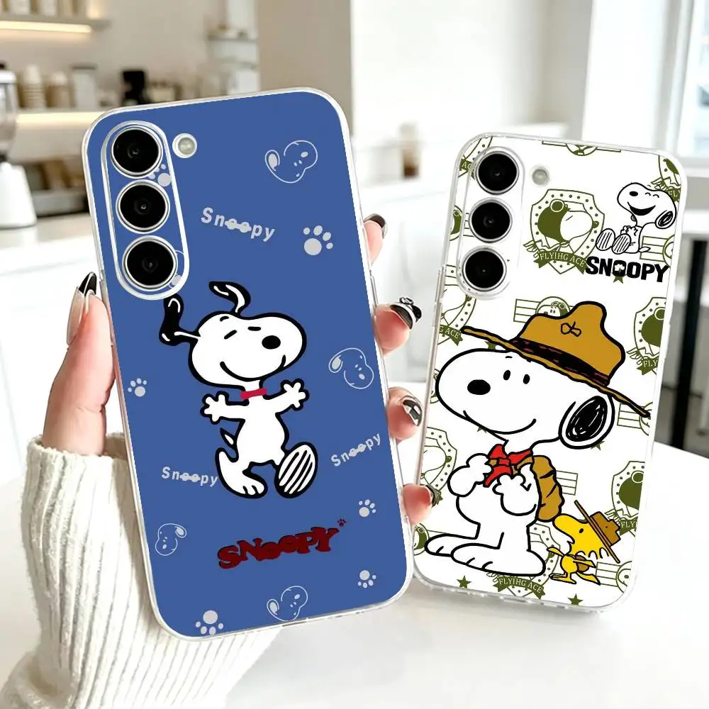 O-l For S-Snoopy  Phone Case For SamsungA10,12,20,21S,30,31,40,50,51,52,70,71 Transparent Cover
