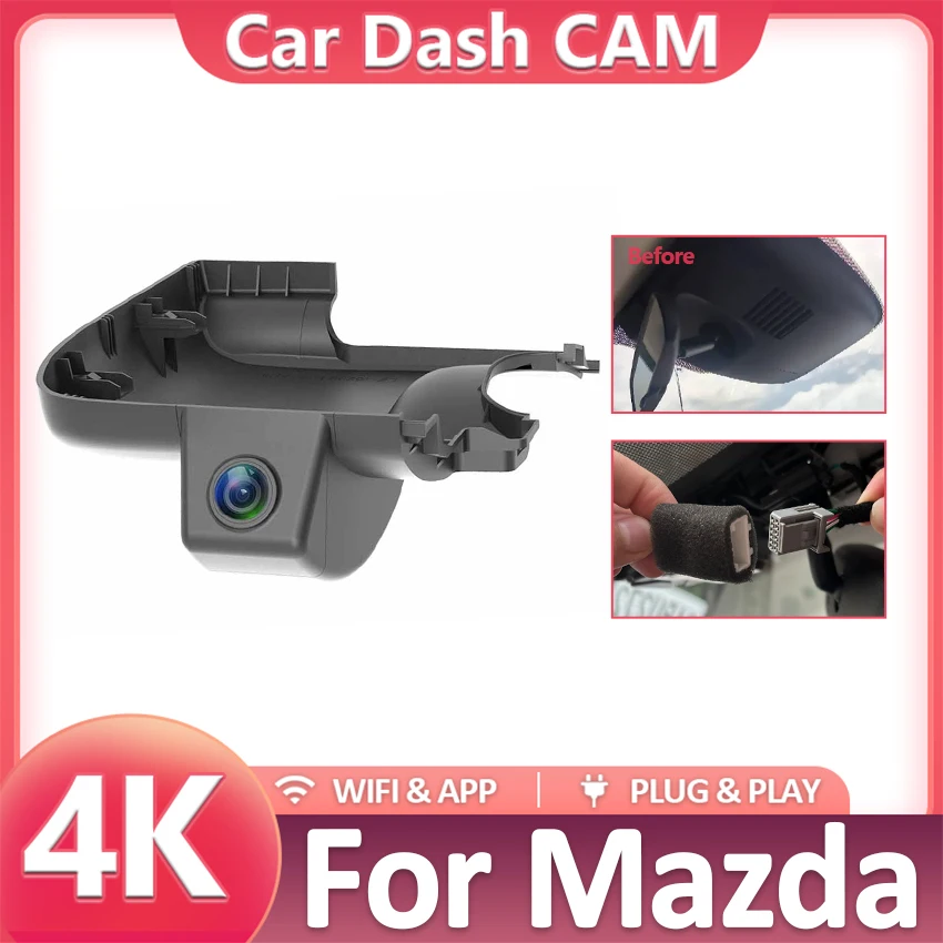 Car DVR Have a sunroof For Mazda 6 Atenza (2018-2024)Dash Cam,Car Video Recorder UHD 4K 2160P Dashcam for Mazda6 left-Hand Drive