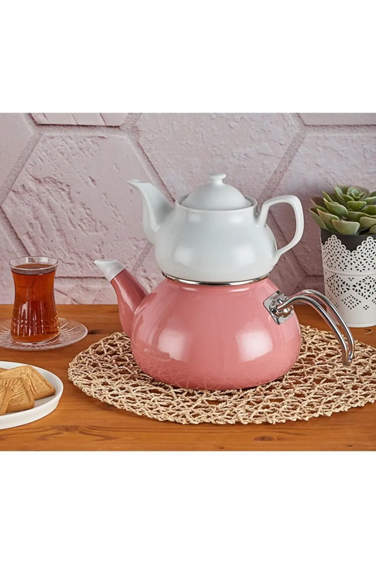 Pink Enamel Set 1teapot Porcelain With Teapot Wholesale Glass Teapot Kettle Turkish Handmade