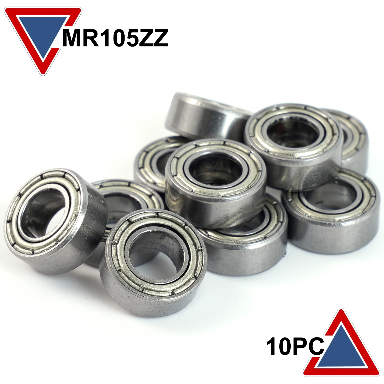 MR105 ZZ Bearing 5x10x4 mm 10Pcs MR105ZZ RS 2RS MR105 Open Handpiece Bearings For Strong Industrial Motors High Speed Car Motors