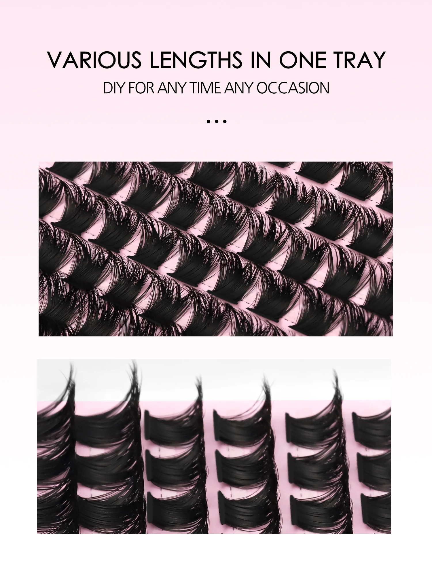 MOONKALI Zestaw do samodzielnego przedłużania rzęs, rzęsy pojedyncze, rzęsy objętościowe, zestaw mieszany, pełny zestaw rzęs z klejem i utrwalaczem, do makijażu w domu