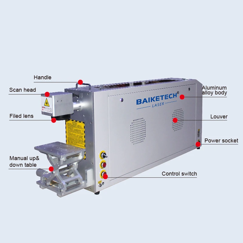 50W Marking Machine Laser Portable Machine Manufacture  Portable Fiber Laser Marking Engraving Machine Wholesale Price