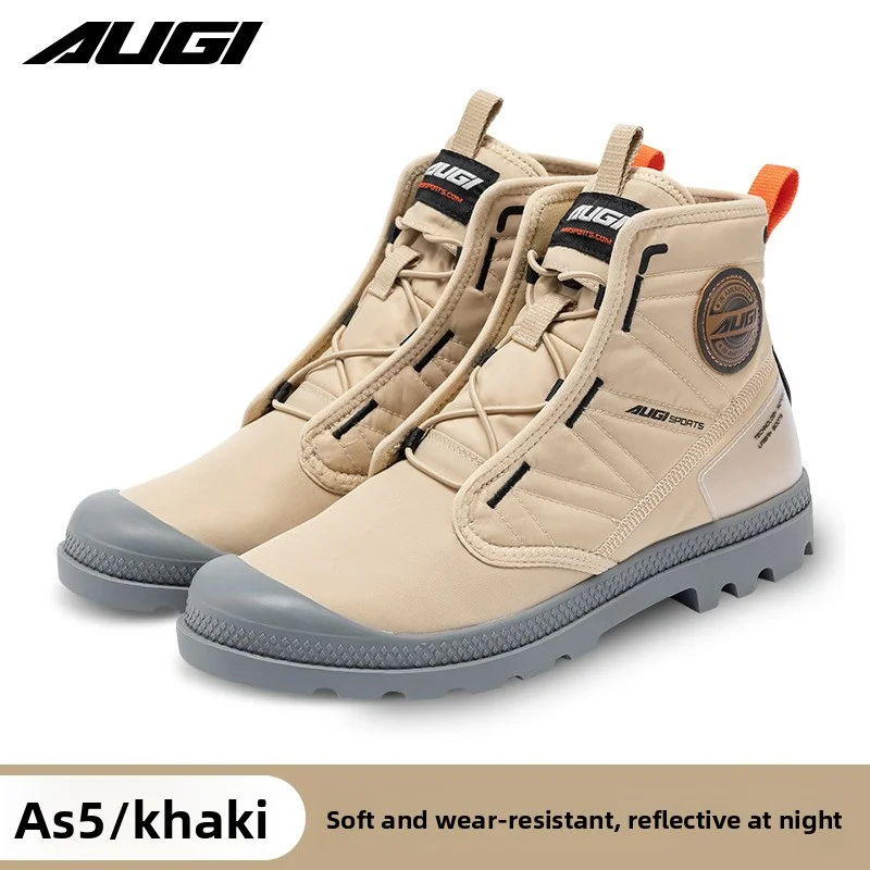 

Men's Retro Motorcycle Boots HighQuality Canvas Casual Riding Shoes Comfortable Wear-Resistant Reflective Motorbike Outdoor Wear