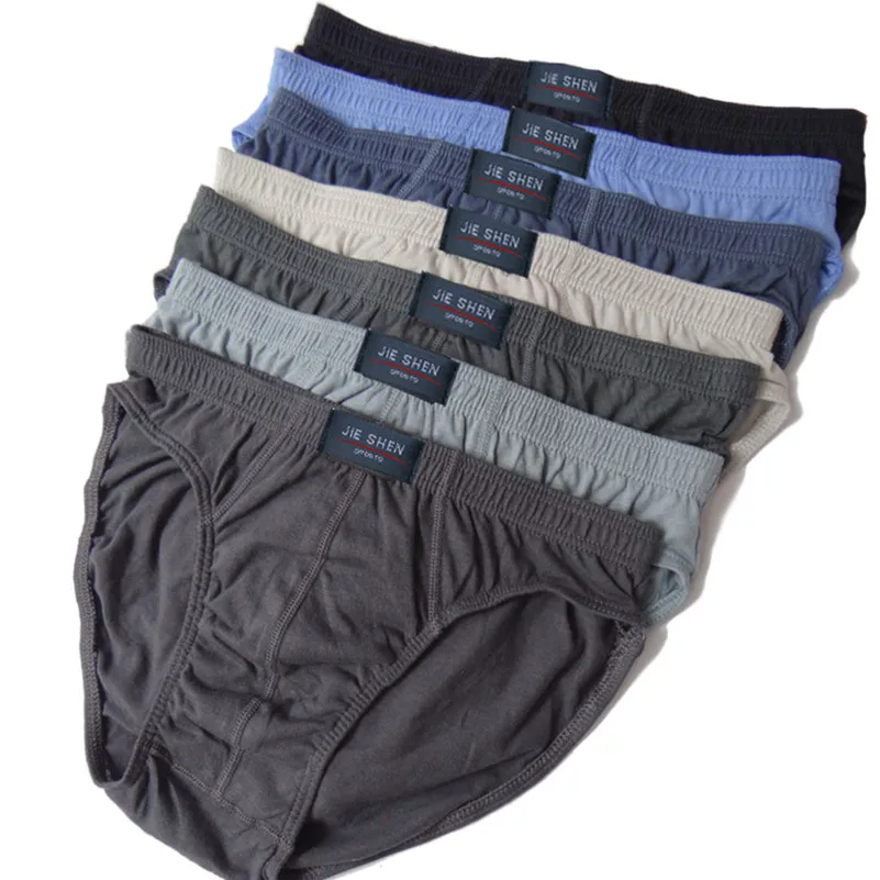 Calzoncillos 100% de algodón para hombre, ropa interior cómoda para hombre, M/L/XL/2XL/3XL/4XL/5XL, 5 unidades/lote, envío gratuito y directo