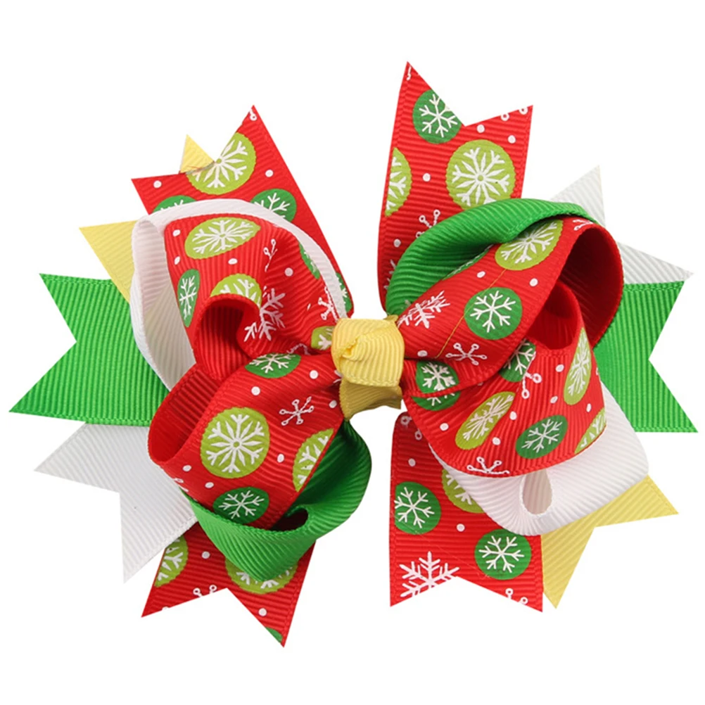 

2PCS Christmas Clips Kids Accessories Holiday Bowknot Durable Comfortable Classic Color Suitable All Hair Styles Children Gifts