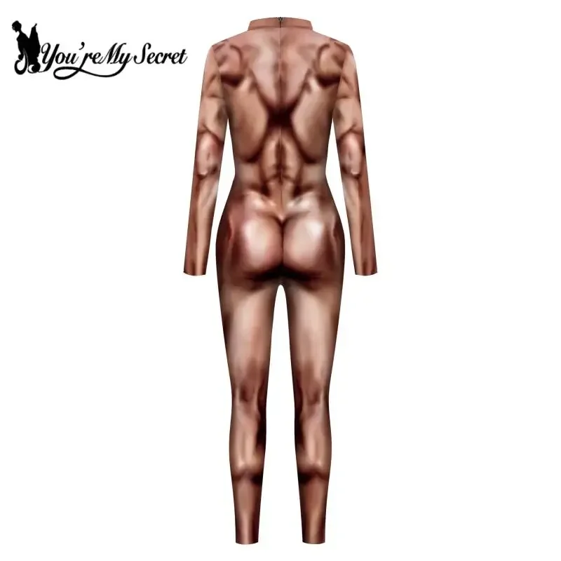 [You're My Secret] Halloween Cosplay Costumes for Adult 3D Printed  Muscle Bodysuit Superhero Carnival Role play Suit Stage